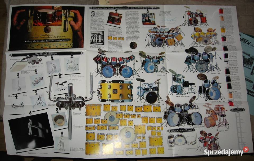 GRETSCH Drums PosterCatalog list and flyers lot