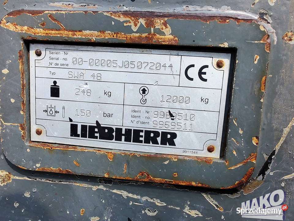 Szybkozłącze hydrauliczne Liebherr SW48 sworznie Części maszyn i innych pojazdów Ostrowiec Świętokrzyski