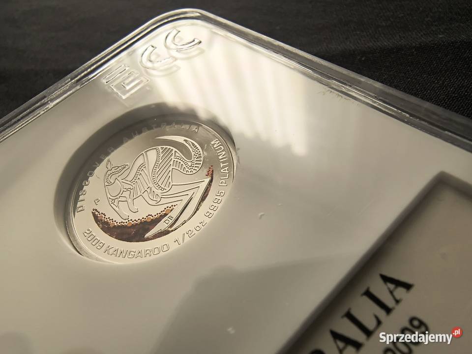 Kangur 2009 proof pół uncji PLATYNA grading PR70 Bielsko-Biała