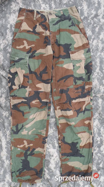 Spodnie BDU woodland xsmall cotton 85r Militaria