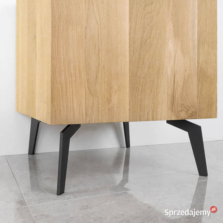 Nóżka meblowa metalowa BUMERANG CZARNA 17cm Chmielnik