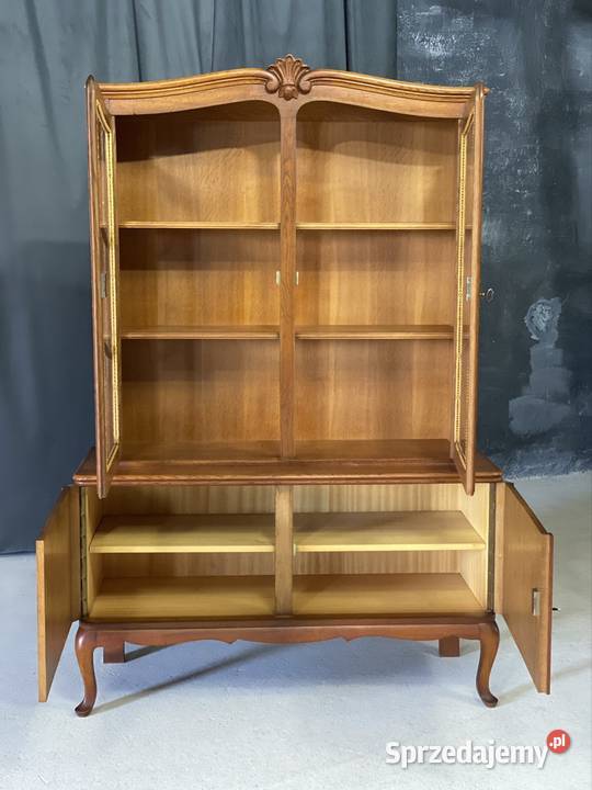 Witryna dębowa ludwikowska biblioteczka Budno