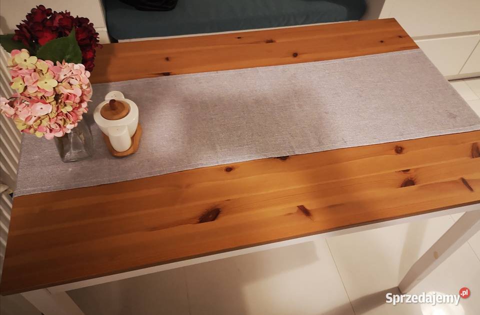 Stół drewniany blat białe nogi mazowieckie Warszawa
