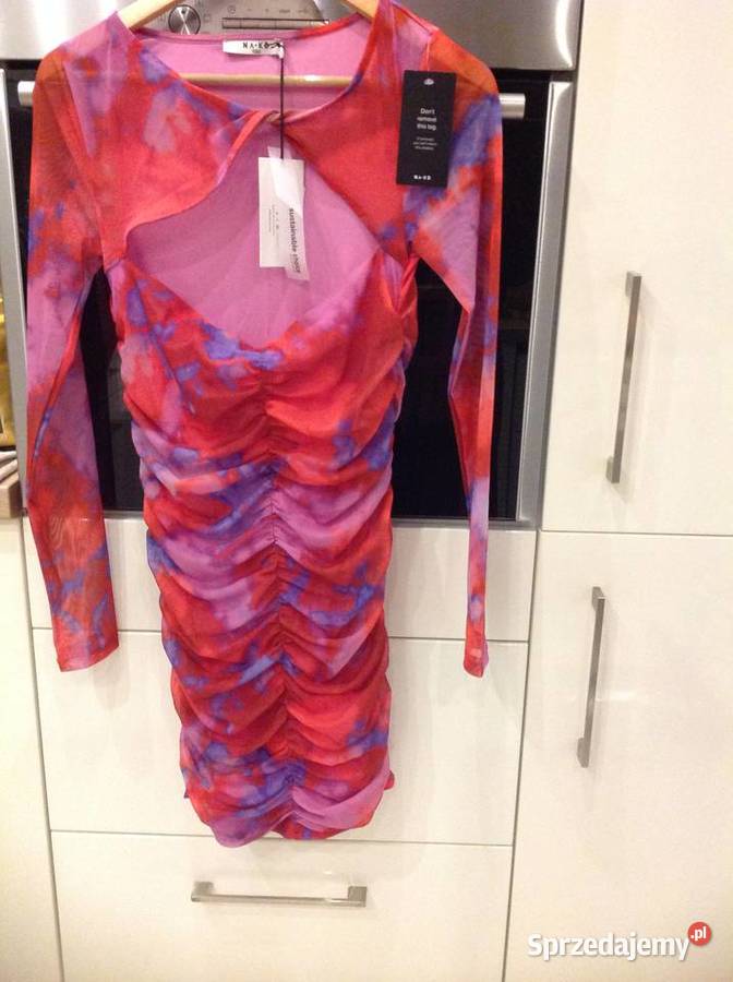 Sukienka Marszczona Damska NA KD S SM NOWA Inny wzór Moda i Styl lubuskie Nowa Sól