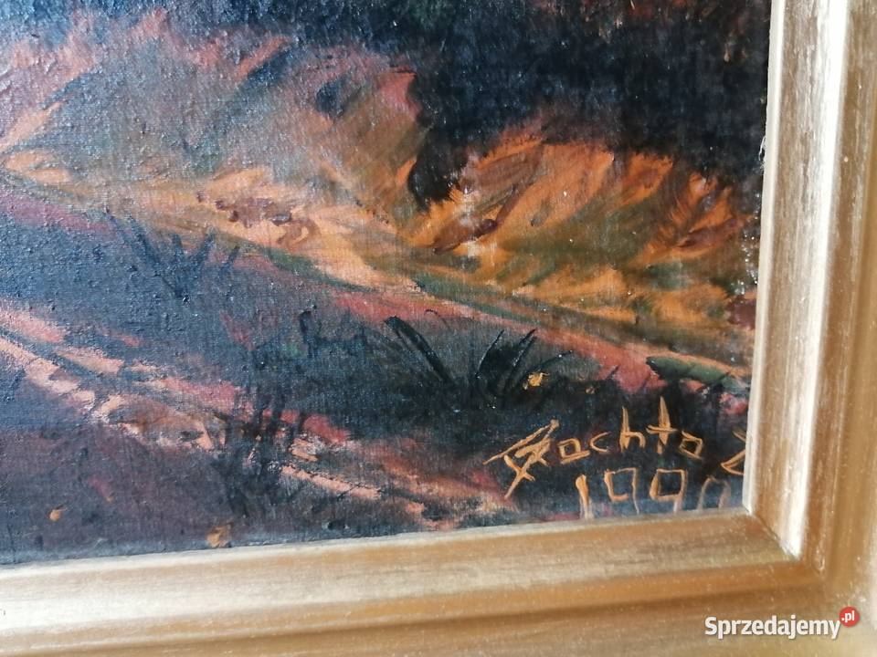 Obraz olejny Przed burzą na wsi Łódź