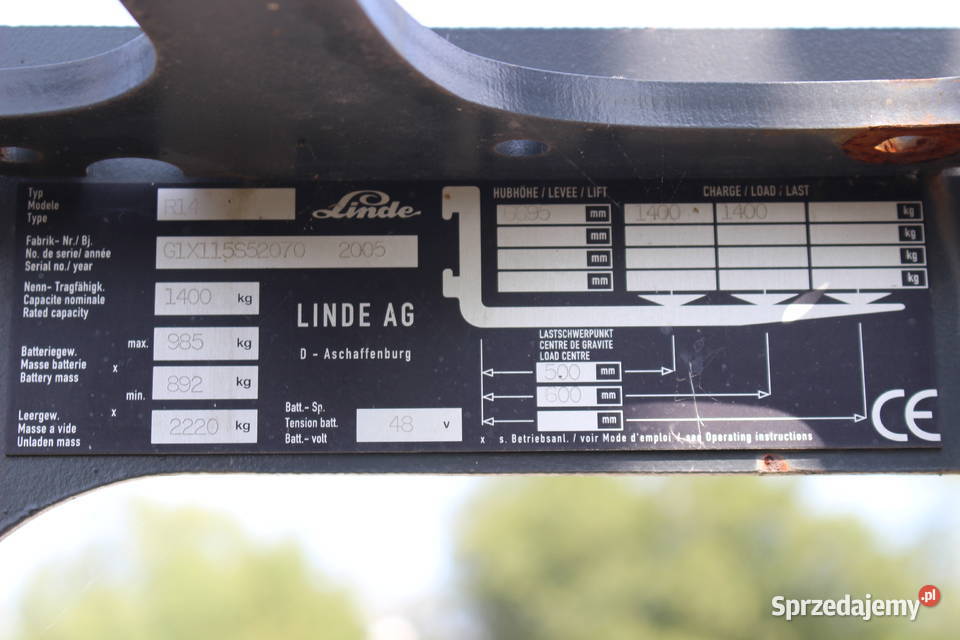 Linde R14 wózek wysokiego składowania 67m 1400 małopolskie Krynica-Zdrój
