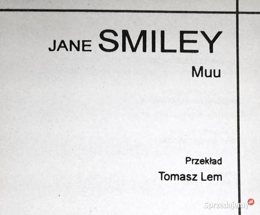 Muu Jane Smiley lubelskie Chełm sprzedam