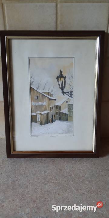 ręcznie malowany obrazek Nowy Targ