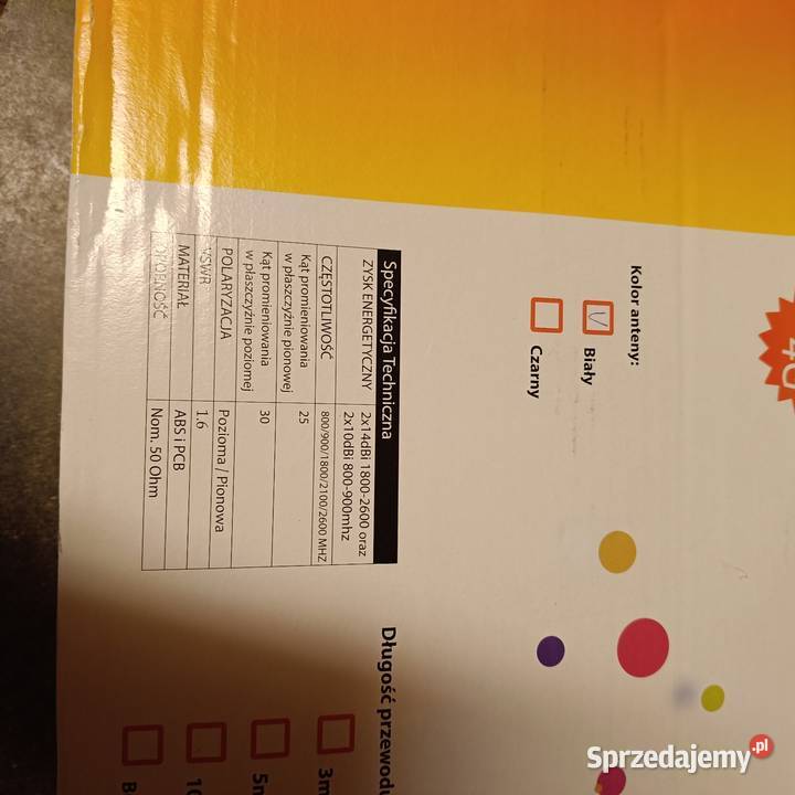 Antena Mimo 4G LTE plus przewody Mieroszyno