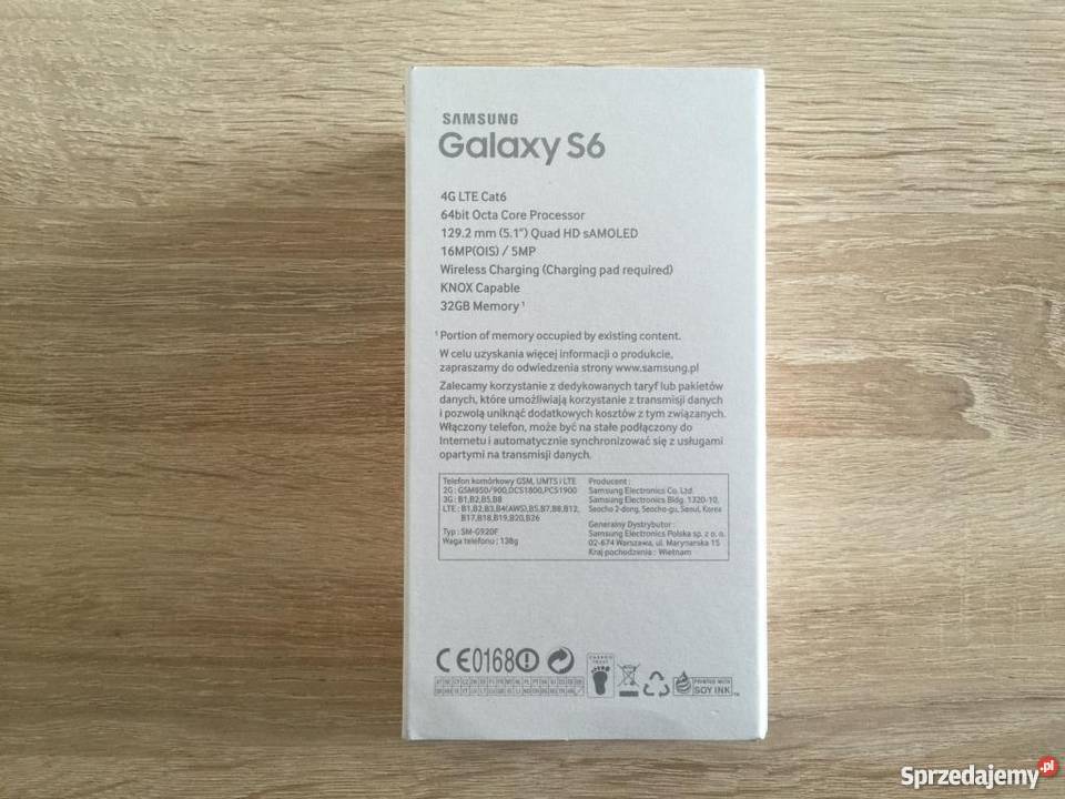 Samsung Galaxy S6 BLACK 32GB NOWY zachodniopomorskie Kamień Pomorski