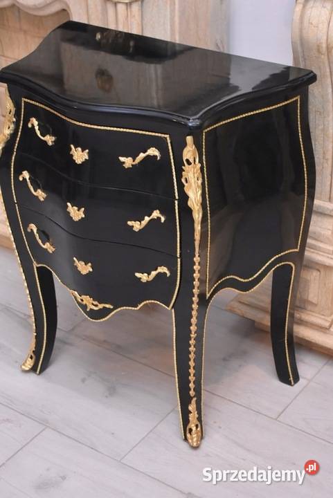 Królewska Czarna Komoda Vintage Szafa Złote Kraków sprzedam