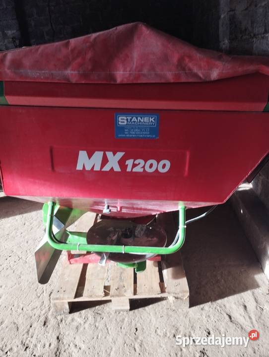 Rozsiewacz do nawozów dwutarczowy Unia MX 1200 Proszowice