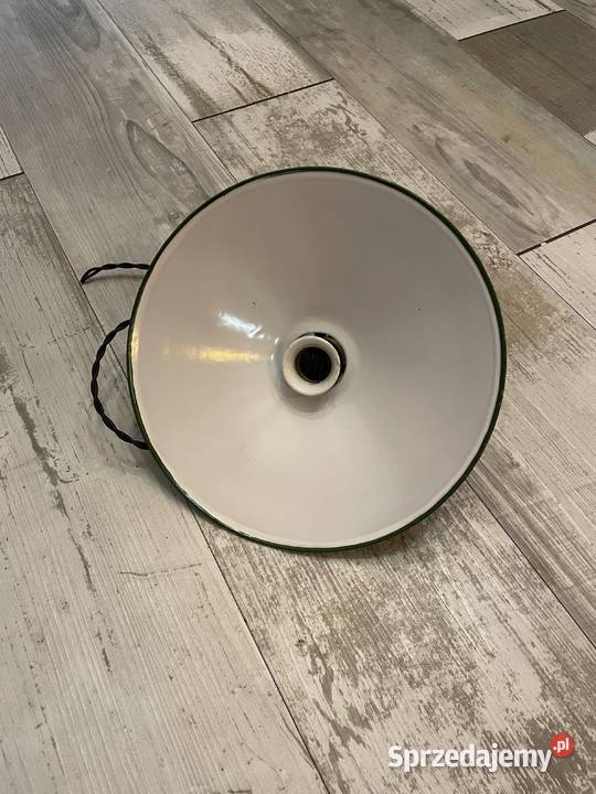 Lampa industrialna metalowa emaliowana wisząca Chudów sprzedam