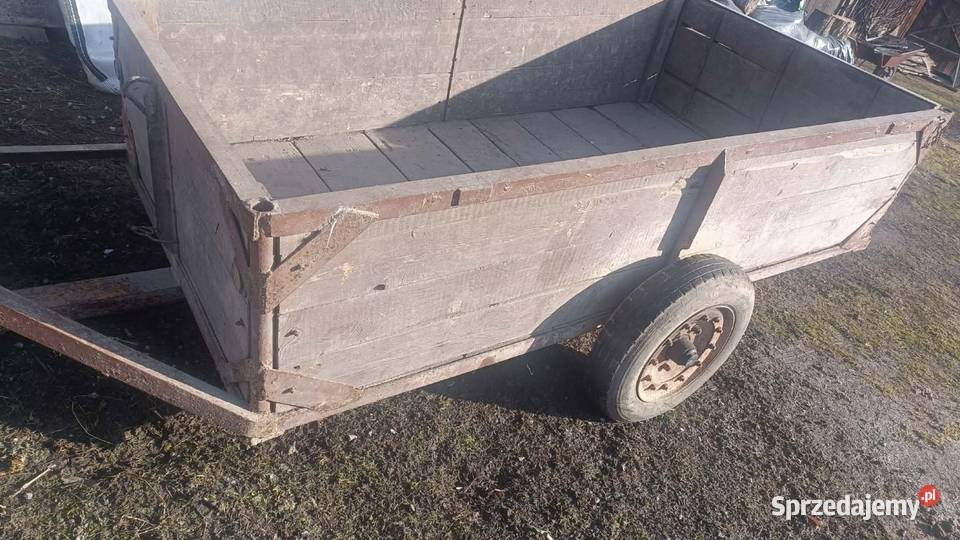 Przyczepka jednoosiowa wózek do ciągnika lubelskie Zamość