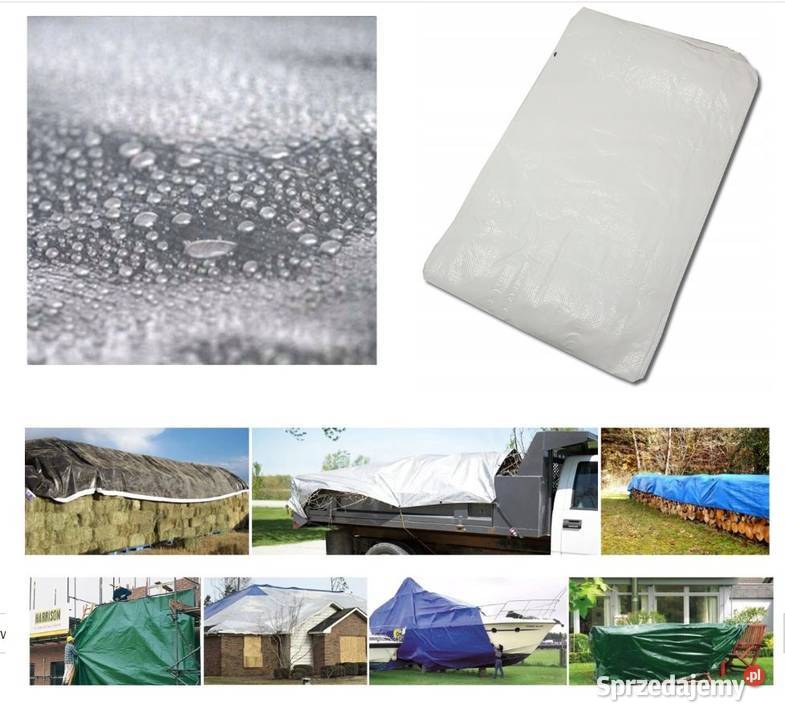 Plandeka 3x4 biała ochronna na drewno Pozostałe Zamość