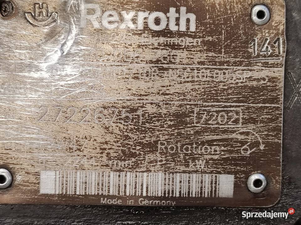 Pompa jazdy Rexroth 270911 27226751 KRONE BIG X Wilkowo sprzedam
