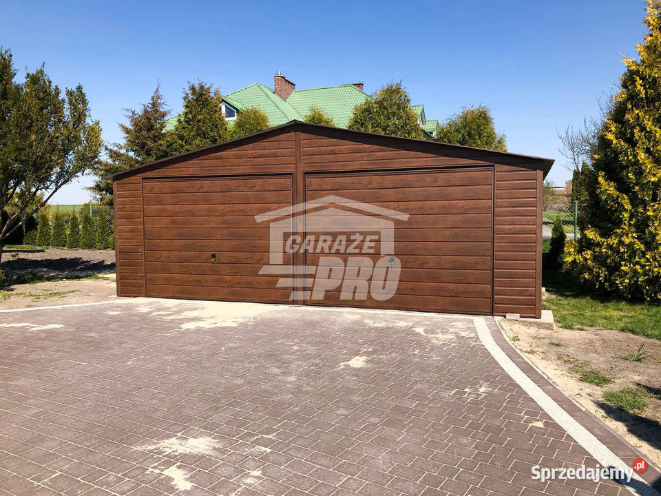 Garaż blaszany 7x6 drewnopodobny GP130 Chodzież