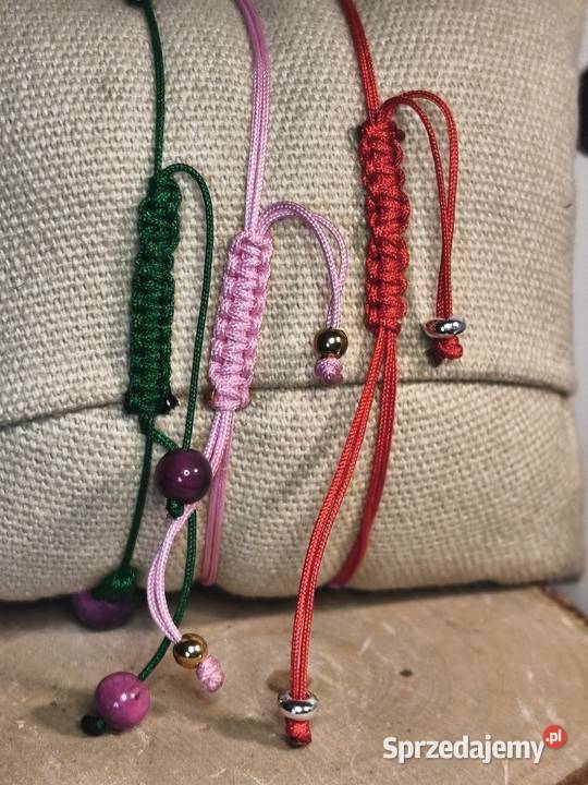 Bransoletki kamienie naturalne rękodzieło mazowieckie