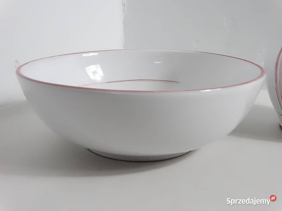 Duży Zestaw Ceramiczny Miska Dzbanek Motyw Biłgoraj