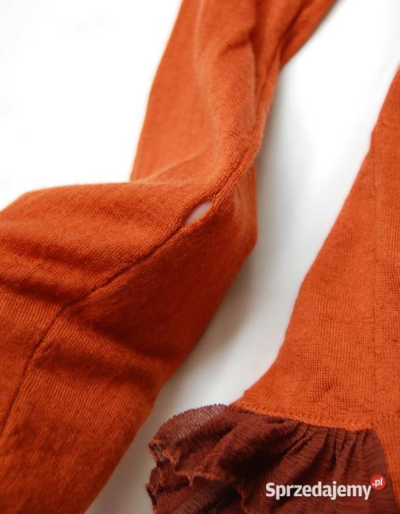 Burberry włoski kardigan sweterek damski S XS pomarańczowy Swetry i golfy lubelskie