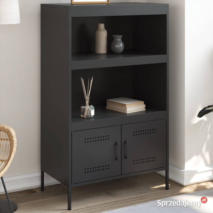 Szafka czarna 68x39x113 stal WM842970 mazowieckie Warszawa