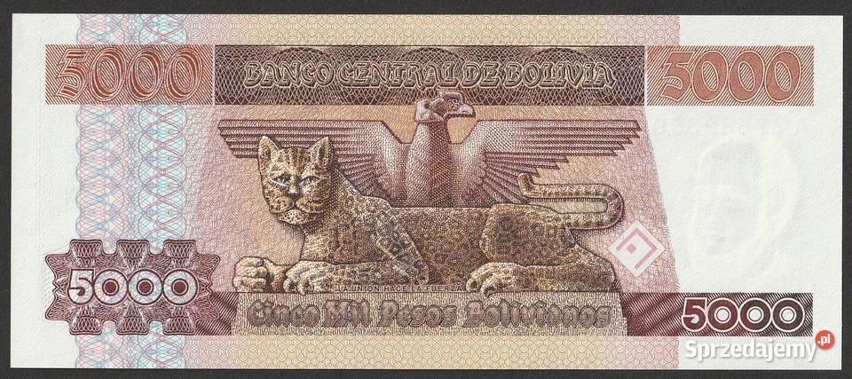 Boliwia 5000 pesos bolivianos 1984 STAN BANKOWY
