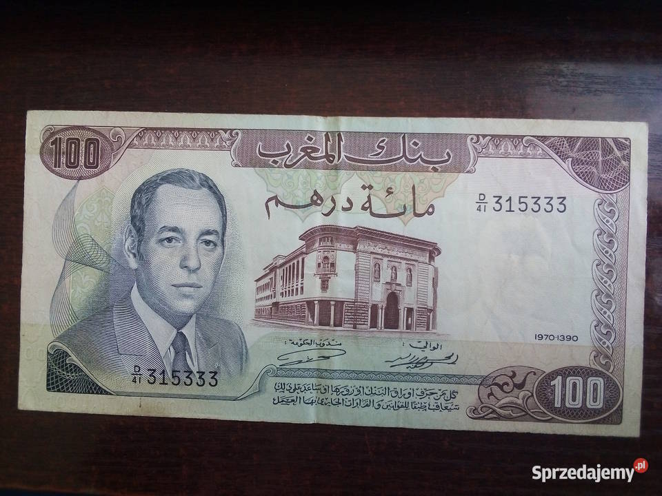 Banknot 100 dirhamów Maroko Płońsk sprzedam