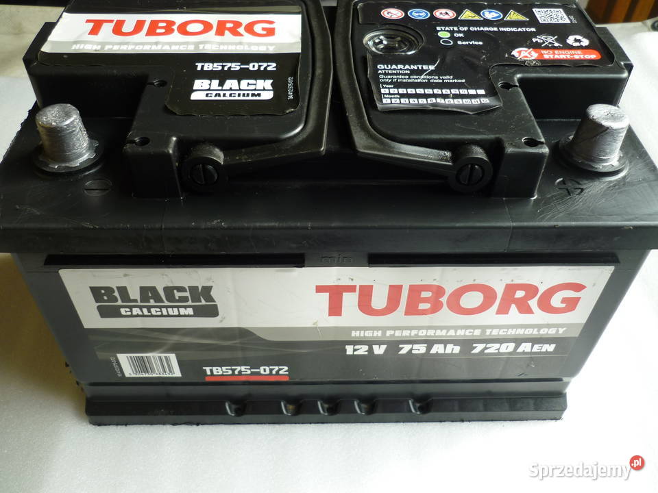 Akumulator TUBORG 75AH 720A używany sprawdzony Poznań