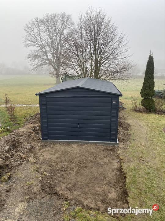 Garaż blaszany dwuspadowy 35x55 Antracyt 7016 Dębica