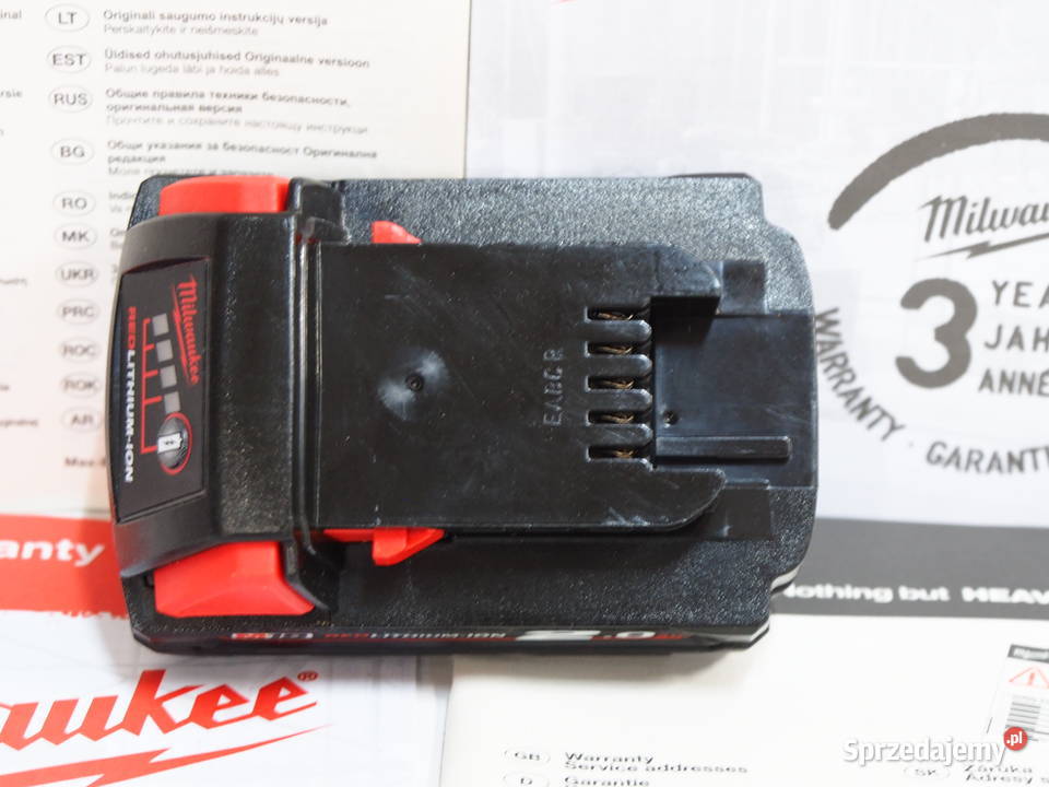 MILWAUKEE M18 2Ah bateria akumulator 18v berner mazowieckie Baszkówka sprzedam