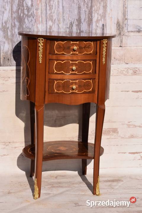 Komoda z Owalnym Blatem Stolik Okrągły Barok 3