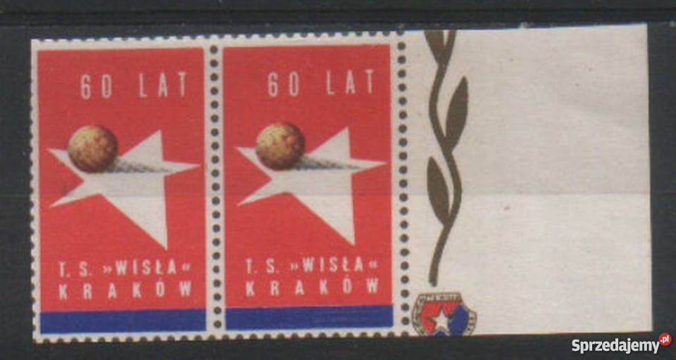 Winietki x 2 60 lat TS Wisła Kraków 1966 Gliwice