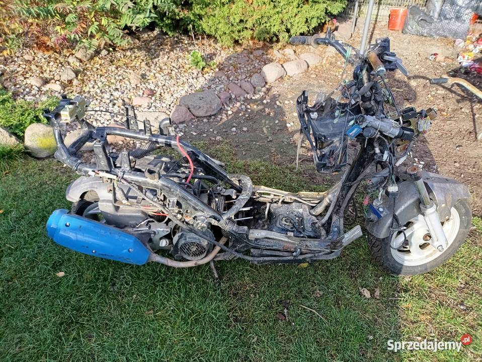 Skuter SYM 125 czesci silnik rama koła tłumik uszkodzony Halinów