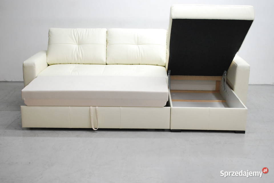 FAB skóra naturalna narożnik z funkcja spania Poznań