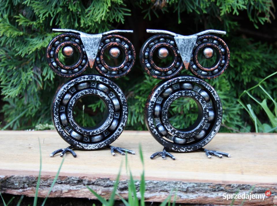 Figurka Sowa Statuetka scrap metal art Loft Dębica