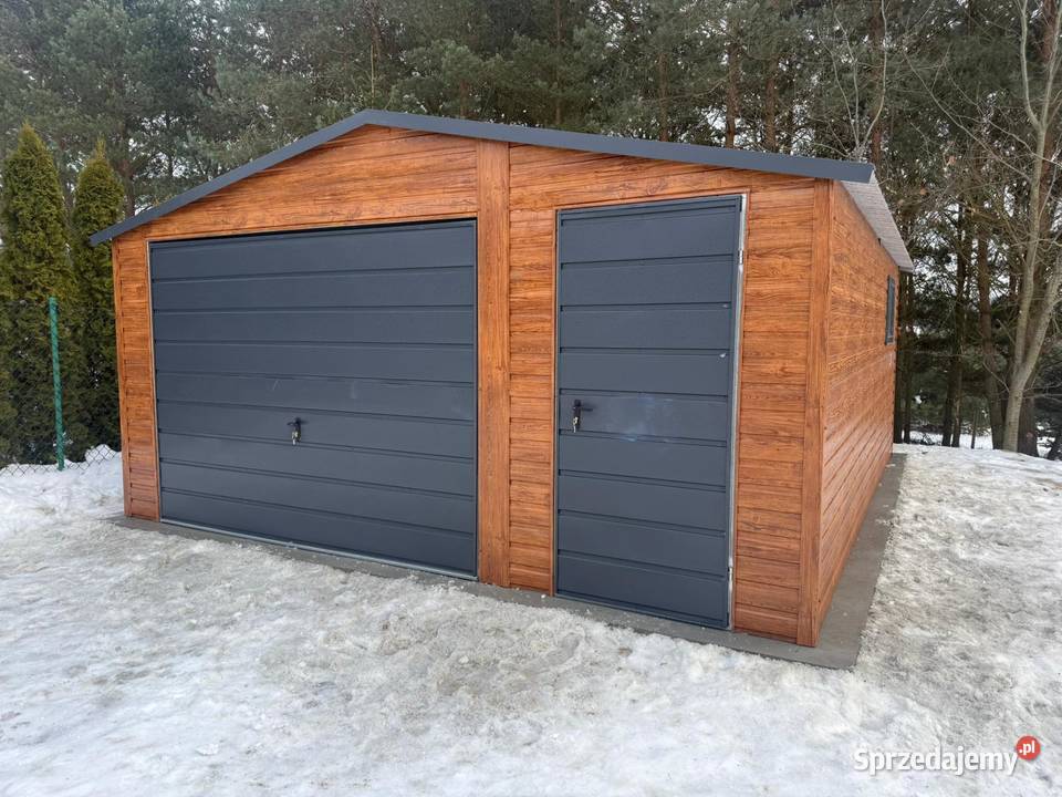 Garaż Blaszany 5x6 Drewnopodobny Złoty Dąb śląskie Bytom sprzedam