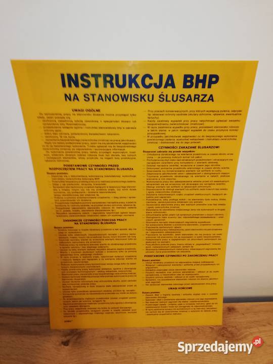 Tabliczka BHP z epoki PRL Pozostałe mazowieckie Warszawa sprzedam