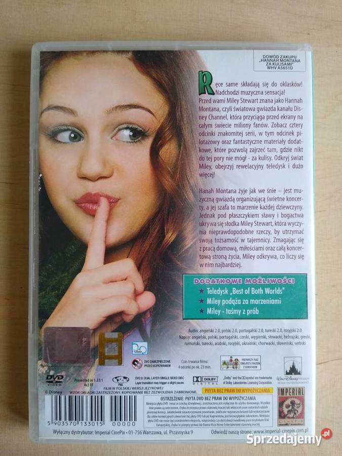 Hannah Montana Kulisami DVD Gdańsk