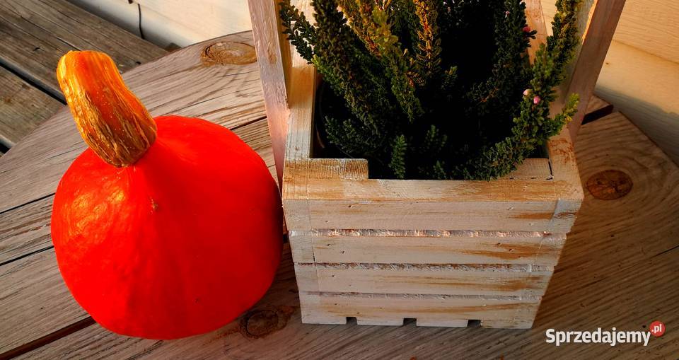 Doniczka drewniana osłonka drewniana skrzynka świętokrzyskie Radków