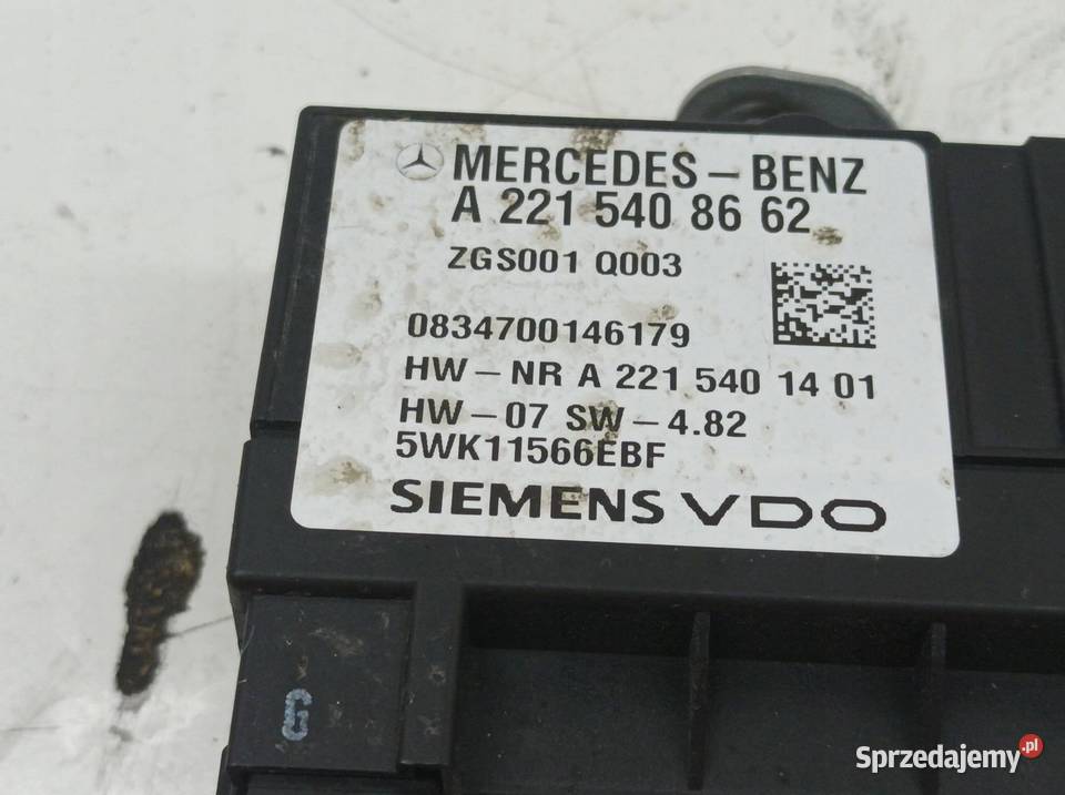 MODUŁ POMPY PALIWA A2215408662 MercedesBenz