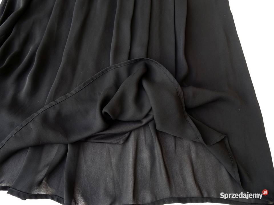 Czarna Zwiewna spódnica wizyta impreza 42 44