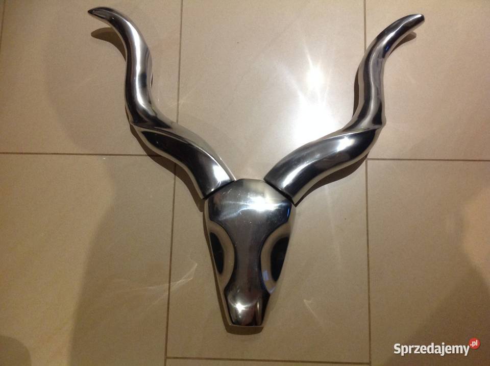 Rogi Poroże Srebrne Aluminiowe Dekoracja Ścienna Dekoracje i ozdoby Nowa Sól
