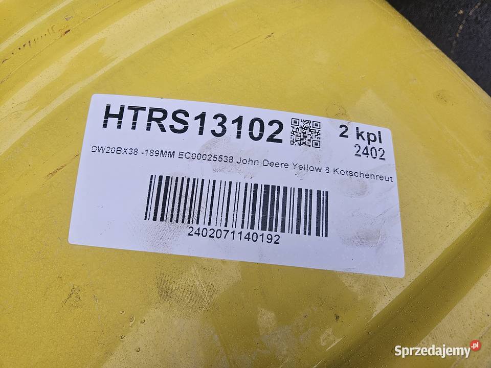Felgi Felga 20 R 38 DW 20 38 DW B 20x38 65085 Motoryzacja Szprotawa