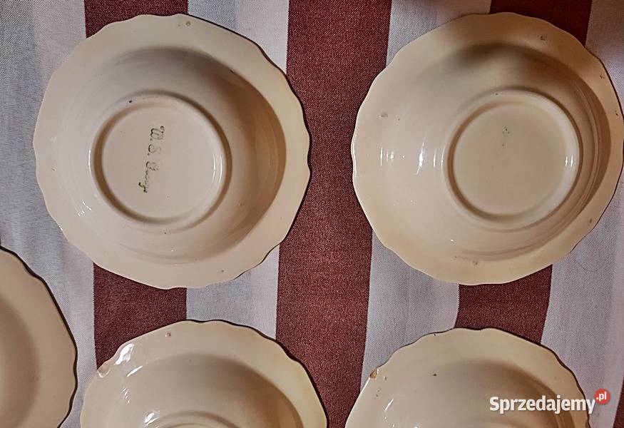 Talerzyki podstawek 5 porcelana W S George wielkopolskie