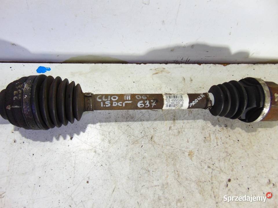 PÓŁOŚ PRAWA RENAULT CLIO III 15 DCI 8200499586 sprzedam