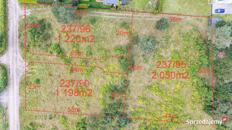 sprzedaży działki Orle 2050m2 pomorskie