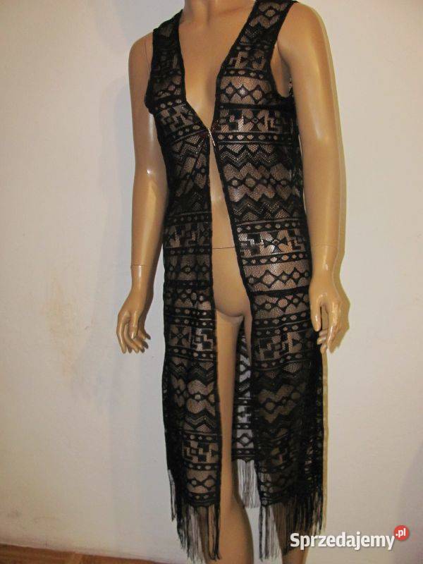 narzutka czarna koronka siateczka SM KILIBBI