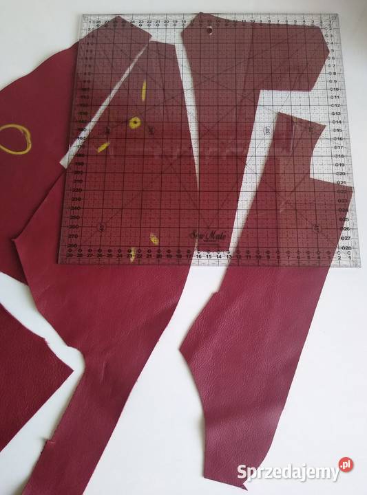 Skóra 140 g Licowa Włoska Czerwony Ciemny Cienka sprzedam