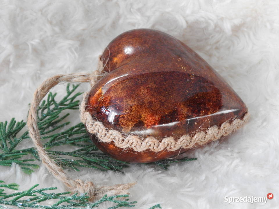 Serce akrylowe 8 handmade zawieszka ozdoba Bytom