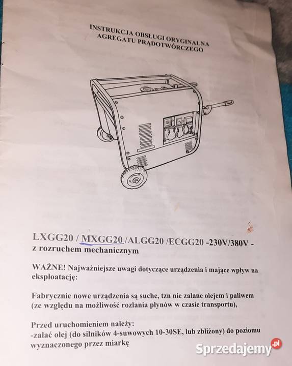 Agregat prądotwórczy 25KW 2000W 230V380V MXGG20 Sokółka